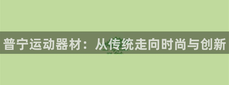 fb体育娱乐网站：普宁运动器材：从传统走向时尚与创新