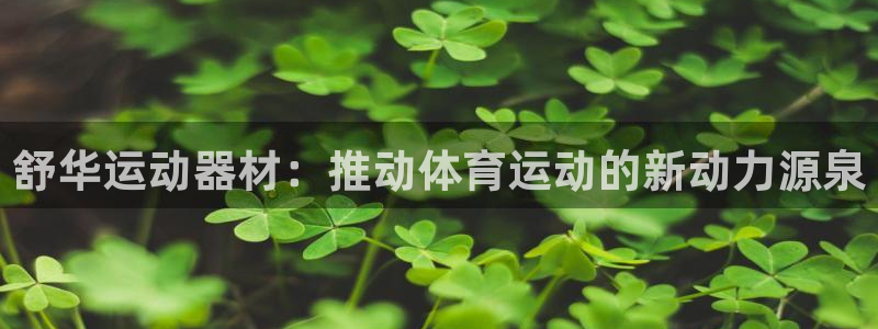 fb体育平台是正规平台吗安全吗：舒华运动器材：推动体